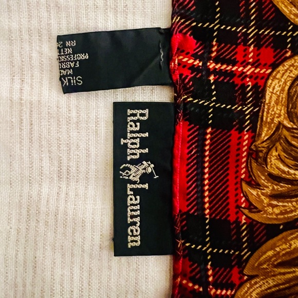 Vintage Ralph Lauren 100% Silk Scarf - Picture 3 of 6